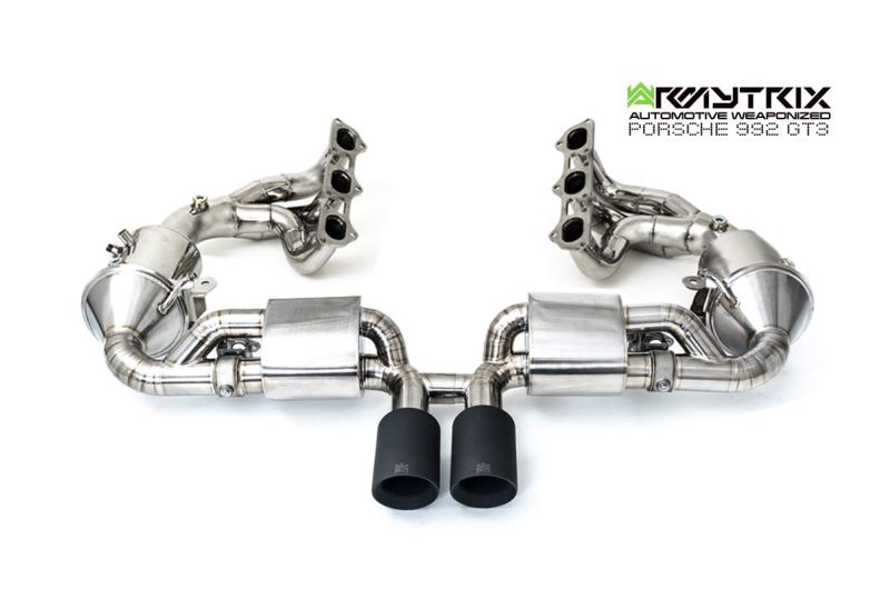 Stainless Steel Catback with dual carbon fiberr tips